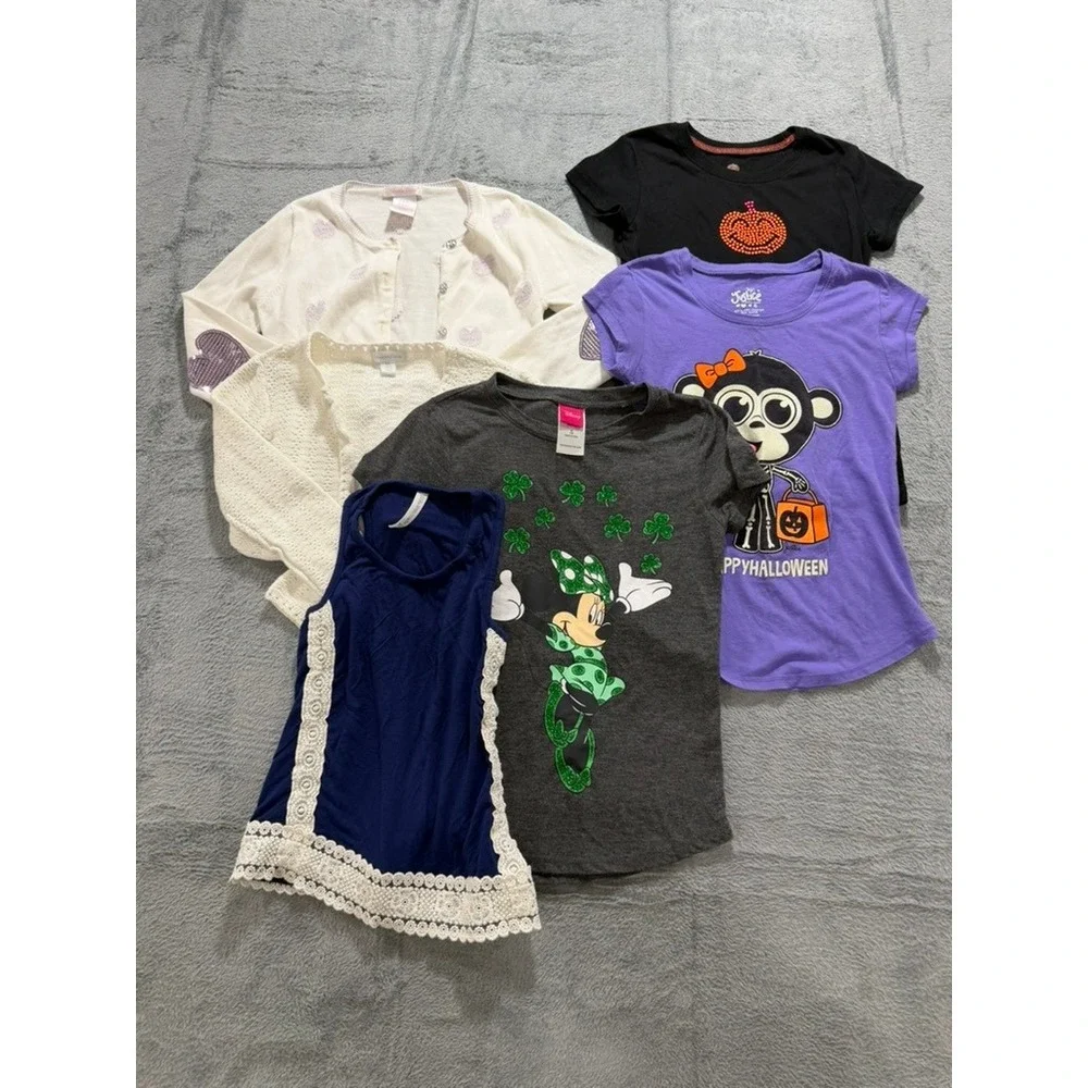 Girls‎ Clothing Bundle Disney Minnie Justice Halloween St Patricks Day Size 6-8